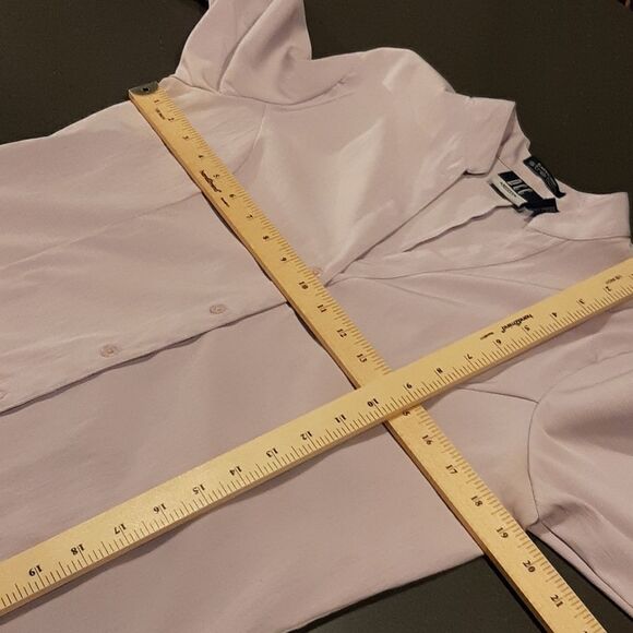 DCC Missy Purple Easy Care Stretch Quarter Sleeve Button Down - Picture 7 of 7